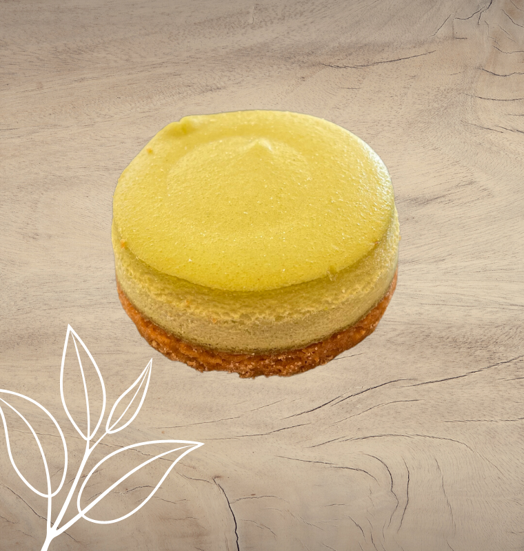 Käsekuchen mit grünem Tee