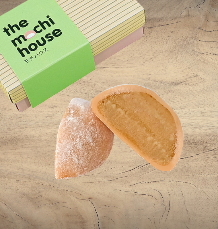 Gefrorenes Mochi Karamell gesalzene Butter