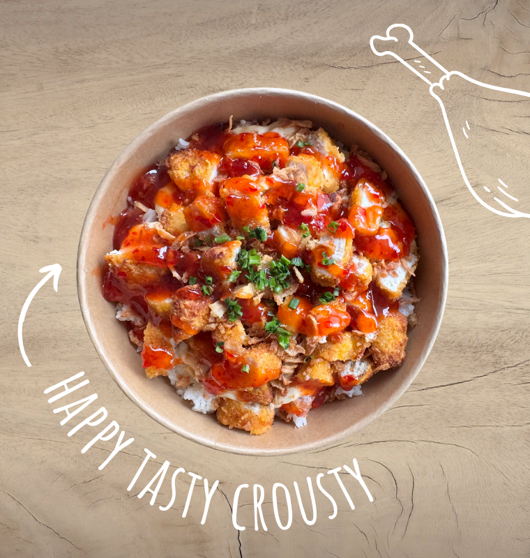 Happy tasty crousty
